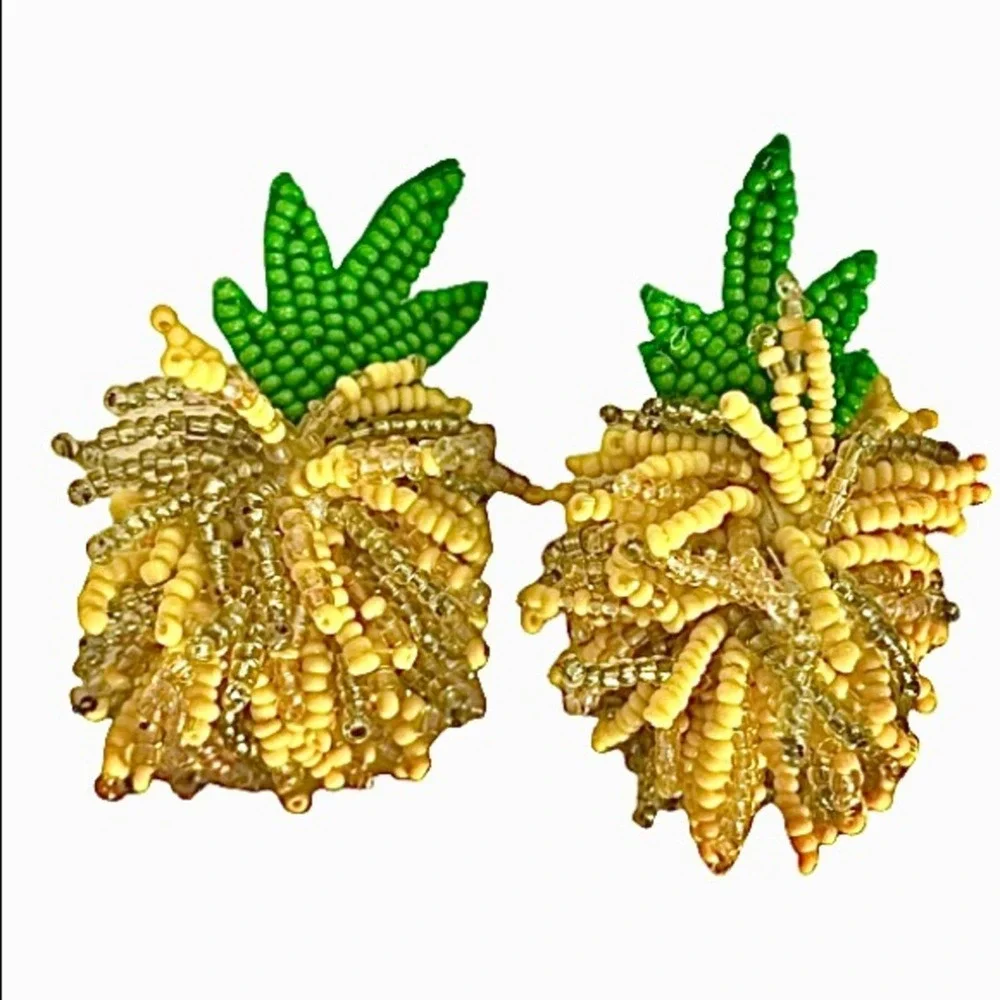 C&C California Pineapple Earrings NWT
